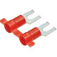 Panduit Terminal Connector - 3000 Pack - 2 x Fork Terminal - Tin - Red - TAA Compliance PV18-6FB-3K