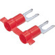 Panduit Terminal Connector - 3000 Pack - 1 x Fork Terminal - Tin - Red - TAA Compliance PV18-10LFB-3K