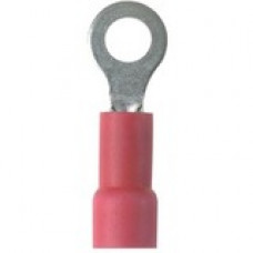 Panduit Terminal Connector - 1000 Pack - 1 x Ring Terminal - Tin - Red - TAA Compliance PV18-8RX-MY