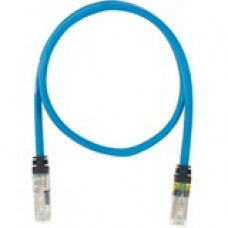 Panduit PanView iQ Cat.6A S/FTP Network Cable - 16.40 ft Category 6a Network Cable for Switch, Network Device - First End: 1 x RJ-45 Male Network - Second End: 1 x RJ-45 Male Network - 1.25 GB/s - Patch Cable - Blue - 1 Pack - TAA Compliance PVQ-ES6X5MBU