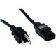 Comprehensive Standard PC Power Cord, NEMA 5-15P to IEC 60320-C13, 18/3 SVT, Black 10ft. - 120 V AC Voltage Rating - Black PWC-BK-10