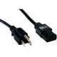 Comprehensive Standard PC Power Cord, NEMA 5-15P to IEC 60320-C13, 18/3 SVT, Black 6ft. - 120 V AC Voltage Rating - Black PWC-BK-6