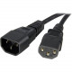 Startech.Com 2 ft Standard Computer Power Cord Extension - C14 to C13 - 250 V AC - 10 A - Black - RoHS Compliance PXT1002