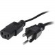 Startech.Com 3 ft Standard Computer Power Cord - NEMA5-15P to C13 - 125V AC - 15A - 3ft - RoHS Compliance PXT101_3