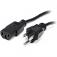 Startech.Com Computer Power Cord - 10 ft. - 10 Pack - Replacement Computer Power Cable - NEMA 5 15p to c13 Power Cord (PXT1011010PK) - 10 ft computer power cord 10-pack are suitable replacement cords for worn-out or missing PC power cables - Monitor power