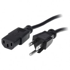 Startech.Com 12 ft Standard Computer Power Cord - NEMA5-15P to C13 - 12ft - NEMA 5-15P - IEC 60320 C13 125V AC - 10A - Black - RoHS Compliance PXT10112