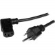 Startech.Com 3 ft Computer Power Cord - NEMA 5-15P to Right-Angle C13 - 18AWG - For Computer, Printer, Monitor - 120 V AC Voltage Rating - 10 A Current Rating - Black PXT101L3
