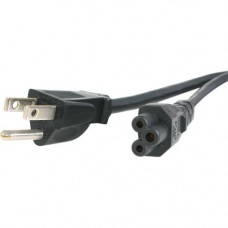 Startech.Com 6 ft Standard Laptop Power Cord - NEMA 5-15P to C5 -Slot Laptop Computer Power Cable - Power cable - IEC 320 EN 60320 C5 (F) - NEMA 5-15 (M) - 6 ft - 6ft - RoHS Compliance PXT101NB3S