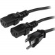 Startech.Com 10 ft Computer Power Cord - NEMA 5-15P to 2x C13 - C13 Y-Cable - Power Cord Y Splitter Cable - Power 2 monitors at once - For Monitor, Computer - 125 V AC Voltage Rating - 10 A Current Rating - Black PXT101Y10