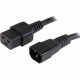 Startech.Com 3 ft Heavy Duty 14 AWG Computer Power Cord - C14 to C19 - For Computer, Router, Switch, PDU - 250 V AC / 15 A - Black - 3 ft Cord Length - 1 - RoHS Compliance PXTC14C19143