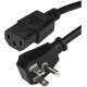 Startech.Com 10 ft Power Cord - Flat NEMA 5-15P to C13 - Computer Power Cord - C13 Power Cord - Power Supply Cord - AC Power Cord - For PDU, Monitor, Printer, Computer - 125 V AC / 10 A - Black - 10 ft Cord Length - North America - 1 PXTF10110