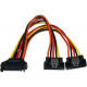 Startech.Com 6in Latching SATA Power Y Splitter Cable Adapter - M/F - 6" - SATA - SATA - RoHS Compliance PYO2LSATA