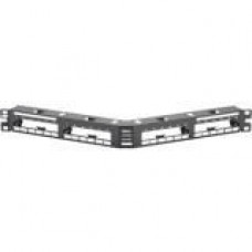 Panduit QuickNet QASP24BL Modular Patch Panel - 24 Port(s) - 1U High - Black - 19" Wide - Rack-mountable - TAA Compliance QASP24BL