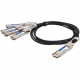 AddOn Twinaxial Network Cable - 6.56 ft Twinaxial Network Cable for Network Device, Transceiver, Server, Router, Switch - First End: 1 x QSFP-DD Network - Second End: 4 x QSFP28 Network - 200 Gbit/s - Shielding - VW-1 - 28 AWG - 1 - TAA Compliant - TAA Co