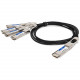 AddOn Twinaxial Network Cable - 8.20 ft Twinaxial Network Cable for Network Device, Transceiver, Server, Router, Switch - First End: 1 x QSFP-DD Network - Second End: 4 x QSFP28 Network - 200 Gbit/s - Shielding - VW-1 - 28 AWG - 1 - TAA Compliant QDD4QS28
