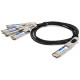 AddOn Twinaxial Network Cable - 8.20 ft Twinaxial Network Cable for Network Device, Transceiver, Server, Router, Switch - First End: 1 x QSFP-DD Network - Second End: 4 x QSFP56 Network - 400 Gbit/s - Shielding - VW-1 - 28 AWG - 1 - TAA Compliant QDD4QS56