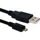 Qvs Sync/Charge Micro-USB/USB Data Transfer/Power Cable - 9.84 ft Micro-USB/USB Data Transfer/Power Cable for Smartphone, Xbox, Tablet, Gaming Controller - First End: 1 x Type A Male - Second End: 1 x Micro Type B Male - Black QP2218-3M