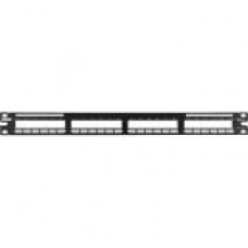 Panduit QuickNet QPP24BL Modular Patch Panel - 24 x MTP - 24 Port(s) - 24 x RJ-11 - 24 x MT Port(s) - 1U High - 19" Wide - Rack-mountable - TAA Compliance QPP24BL