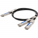 AddOn Twinaxial Network Cable - 8.20 ft Twinaxial Network Cable for Network Device, Transceiver, Switch, Server, Router - First End: 1 x QSFP-DD Network - Second End: 2 x QSFP56 Network - 400 Gbit/s - Shielding - VW-1 - 28 AWG - 1 - TAA Compliant QSDD4002
