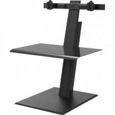 Humanscale Quickstand Eco, Dual, Monitor, Black - 70 lb Load Capacity - 28.1" Height x 28" Width x 29.2" Depth - Freestanding - Black QSEBD