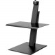 Humanscale Quickstand Eco, Single, Monitor, Black - 35 lb Load Capacity - 28.1" Height x 28" Width x 29.2" Depth - Freestanding - Black QSEBS