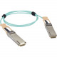 Black Box QSFP 100Gbps Active Optical Cable (AOC) - Cisco QSFP-100G-AOCxM Compatible - 32.81 ft Fiber Optic Network Cable for Network Device - First End: 1 x QSFP28 Male Network - Second End: 1 x QSFP28 Male Network - 100 Gbit/s - Aqua QSFP-100G-AOC10M-BB