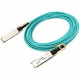 Axiom Fiber Optic Network Cable - 16.40 ft Fiber Optic Network Cable for Network Device - First End: 1 x QSFP+ Male Network - Second End: 1 x QSFP+ Male Network - 40 Gbit/s - Aqua QSFP-40GB-AOC5M-AX