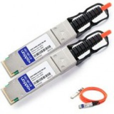 AddOn Cisco Compatible TAA Compliant 40GBase-AOC QSFP+ to QSFP+ Direct Attach Cable (850nm, MMF, 0.5m) - 100% compatible and guaranteed to work - TAA Compliance QSFP-H40G-AOC0-5M-AO