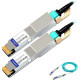 AddOn Fiber Optic Network Cable - 65.62 ft Fiber Optic Network Cable for Network Device - First End: 1 x QSFP-DD Network - Second End: 1 x QSFP-DD Network - 50 GB/s - 1 Pack - TAA Compliant - TAA Compliance QSFPDD-400G-AOC10M-AO