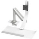 Humanscale QuickStand Lite QSLSLD Desk Mount for Monitor, Keyboard - 11 lb Load Capacity - Silver QSLSLD