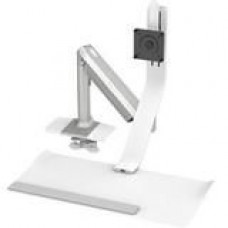 Humanscale QuickStand Lite QSLSHC Desk Mount for Monitor, Keyboard - 22 lb Load Capacity - Silver QSLSHC