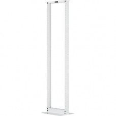 Panduit R2PWH Two Post Rack - 45U Wide - White - Aluminum - 1000 lb x Static/Stationary Weight Capacity - TAA Compliance R2PWH