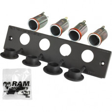National Products RAM Mounts Tough-Box Cigarette Power Block Console Plate - TAA Compliance RAM-FP2-CIG4