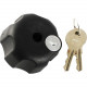 National Products RAM Mounts Key Lock Knob with Steel Insert for B Size Socket Arms - for Security - Steel - TAA Compliance RAM-KNOB3LSU