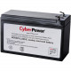 CyberPower RB1270B UPS Replacement Battery Cartridge 18-Month Warranty - 7000 mAh - 12 V DC - Sealed Lead Acid (SLA) - Leak Proof/User Replaceable RB1270B