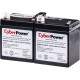 CyberPower RB1270X2A UPS Replacement Battery Cartridge 12V 7AH - 7000 mAh - 12 V DC - Sealed Lead Acid (SLA) - 3 Year Minimum Battery Life - 5 Year Maximum Battery Life RB1270X2A