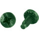 Panduit Screw - Machine Screw - 0.59" - Pan, Fillister - Slotted, Philips - Carbon Steel - Green - TAA Compliance RGTBSM6G-C