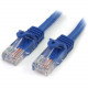 Startech.Com 12 ft Blue Snagless Cat5e UTP Patch Cable - Category 5e - 12 ft - 1 x RJ-45 Male - 1 x RJ-45 Male - Blue - RoHS Compliance RJ45PATCH12