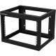 Startech.Com 6U Wall-mount Rack - Open Frame - 2 Post - 18 in. Deep - Steel - Black - EIA 310 - 175 lb. (80 kg) Weight Cap. (RK619WALLO) - This open-frame 6U wall mount rack provides 6U of storage which allows you to save space and keeps your equipment pa
