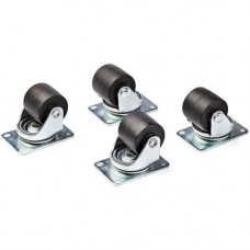 Startech.Com Heavy Duty Casters for Server Racks/Cabinets, Set of 4 Universal M6 2-inch Caster Wheels Kit, 45x75mm Pattern Casters, Swivel - Set of 4 replacement casters (M6 2-inch) for server rack - Bolt Pattern: 45 x 75 mm; Wheel Size: 2in x 1.7in; Stee