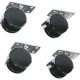 Middle Atlantic Products BRK/RK Locking Wheel - 2" Diameter - 150 lb - Steel - Black, Zinc RKW