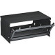Black Box RM686 6U Bottom-Hinged Panel - Black - 10.5" Height - 12" Width - 20" Depth RM686