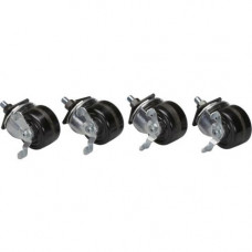 Black Box 4-Post Rack Caster Set - 750 lb - Rubber - 4 / Set - TAA Compliance RM7006-R2