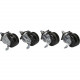 Black Box 4-Post Rack Caster Set - 750 lb - Rubber - 4 / Set - TAA Compliance RM7006-R2