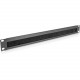 V7 Rack Mount Brush Panel 1U - Cable Manager - Black - 1U Rack Height - Cold Rolled Steel, Nylon RMBRUSH1U-1N