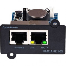 CyberPower TAA Compliant RMCARD205 UPS & ATS PDU Remote Mgmt Card - SNMP/HTTP/CLI/NMS/Enviro Port - SmartSlot - 2 x Network (RJ-45) Port(s) - TAA Compliance RMCARD205TAA