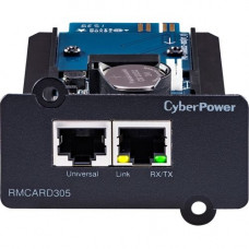 CyberPower TAA Compliant RMCARD305 OL UPS Remote Management Card - SNMP/HTTP/CLI/NMS/Enviro Port - SmartSlot - 2 x Network (RJ-45) Port(s) - TAA Compliance RMCARD305TAA