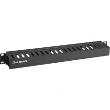 Black Box Horizontal Cable Manager - Matte Black - Steel - TAA Compliant - TAA Compliance RMT100A-R4