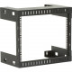 Black Box 8U Wallmount Rack, M5 Square Holes, 200lbs - For Patch Panel, LAN Switch - 8U Rack Height - Wall Mountable - Black - Steel - 200 lb Maximum Weight Capacity - TAA Compliant RMT990A
