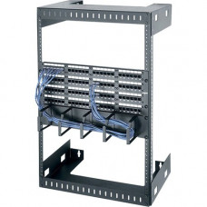 Black Box 36U Wallmount Rack, M6 Square Holes, 125lbs - For LAN Switch, Patch Panel - 36U Rack Height - Wall Mountable - Black - Steel - 125 lb Maximum Weight Capacity - TAA Compliant RMT995A